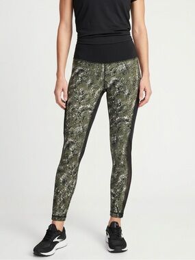 Alala Green Camo Print High-Waist Leggings